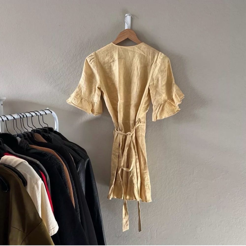REFORMATION Kelsey Linen Wrap Dress - Picture 4 of 4